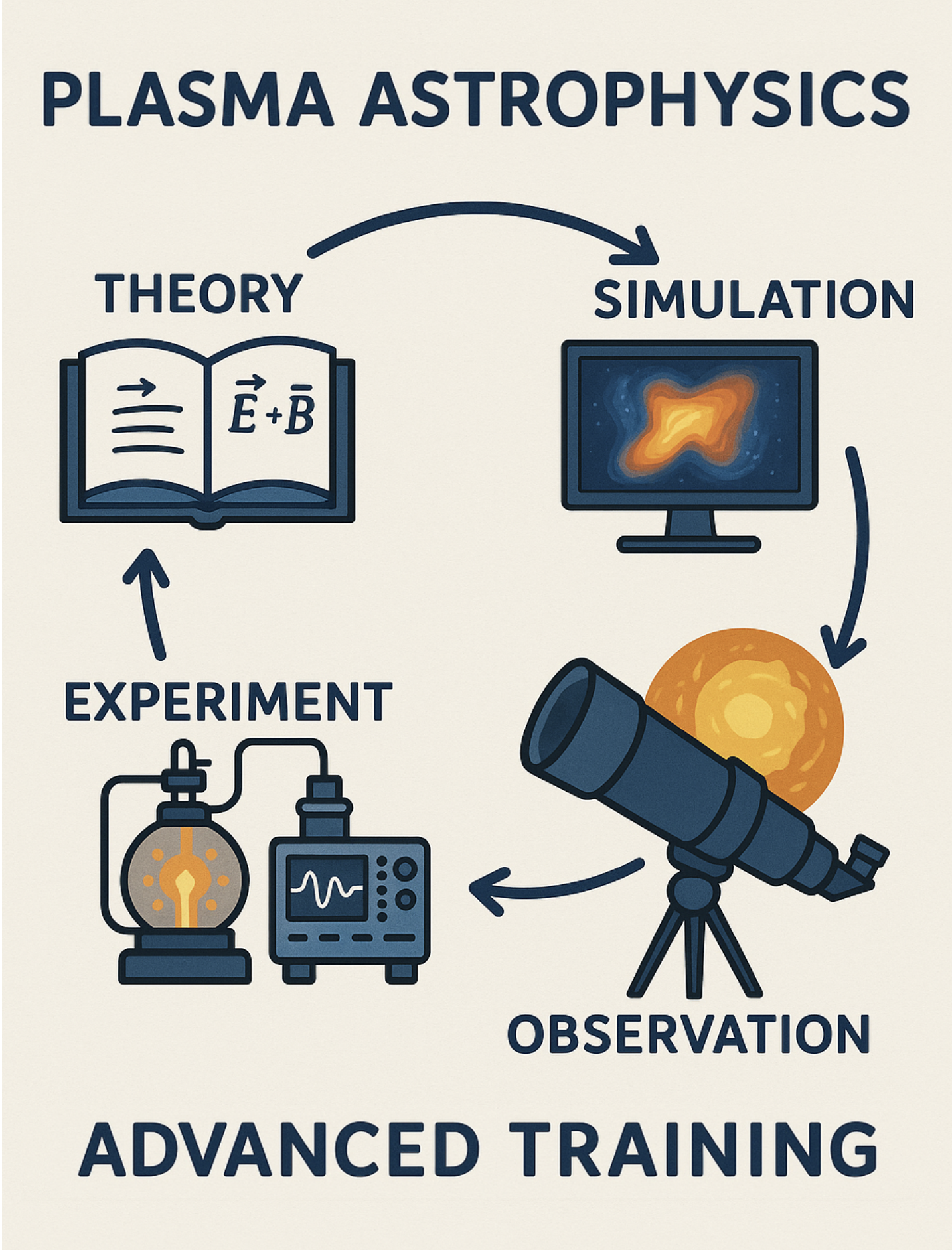 Research mission illustration depicting collaborative scientific work